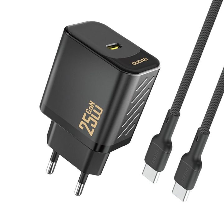 Sieninis USB-C įkroviklis telefonui 25W su laidu