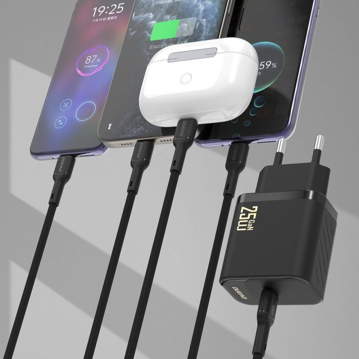 Sieninis USB-C įkroviklis telefonui 25W su laidu
