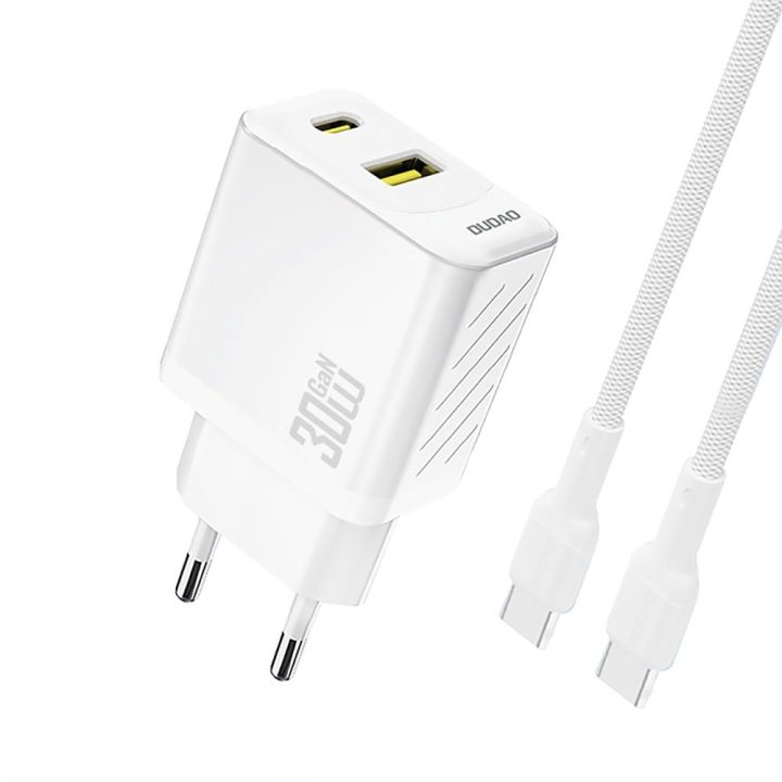 Sieninis telefono įkroviklis 30W PD GaN su USB-C laidu