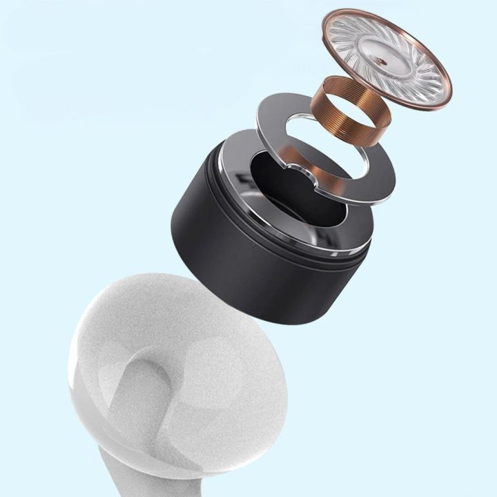 Laidinės į ausis įkišamos ausinės USB-C baltos