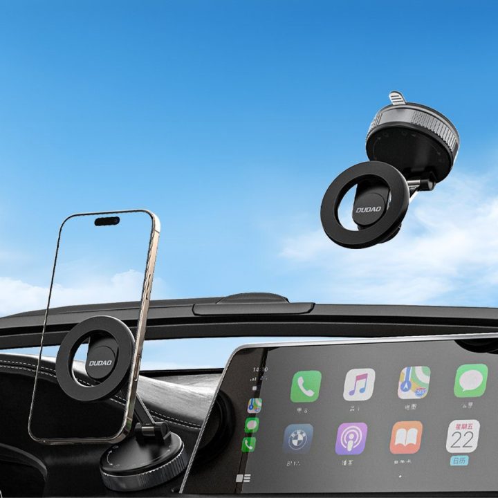 Automobilinis telefono laikiklis su siurbtuku MagSafe F24X juodas