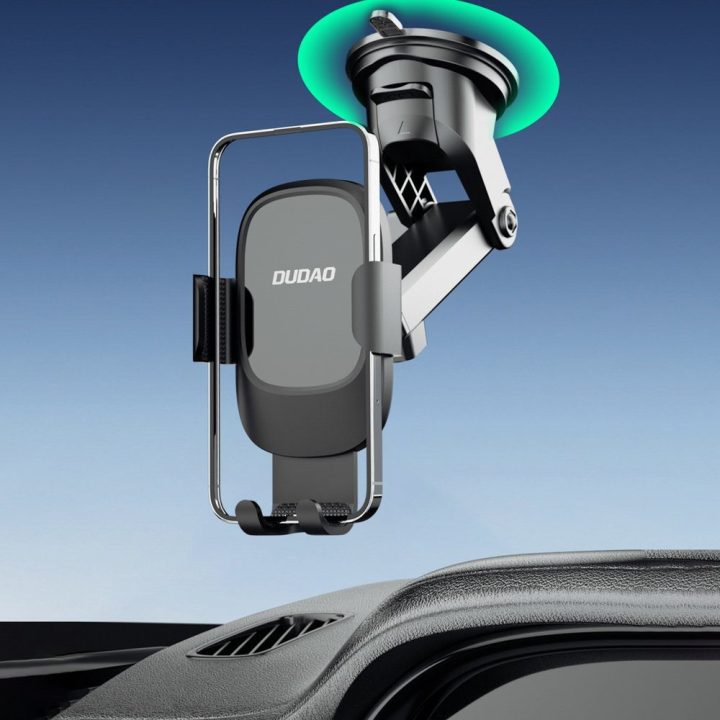 Automobilinis telefono laikiklis su gravitaciniu fiksavimu F5N+ juodas