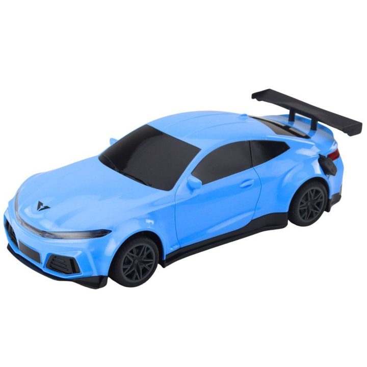 Elektrinis sportinis R/C automobilis su įkrovimo stotele mėlynas