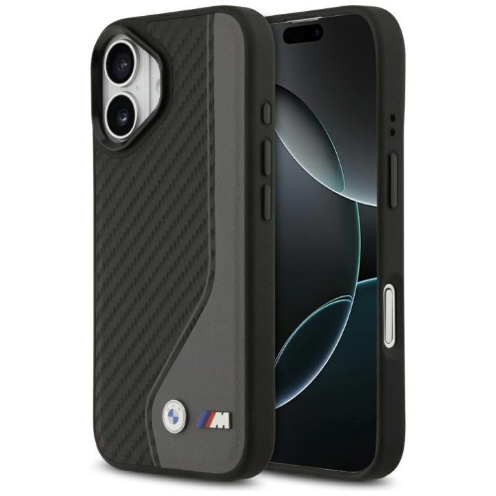 Dėklas telefonui iPhone 17 su MagSafe juodas ir pilkas BMW
