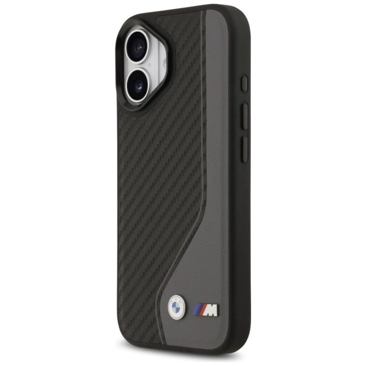 Dėklas telefonui iPhone 17 su MagSafe juodas ir pilkas BMW