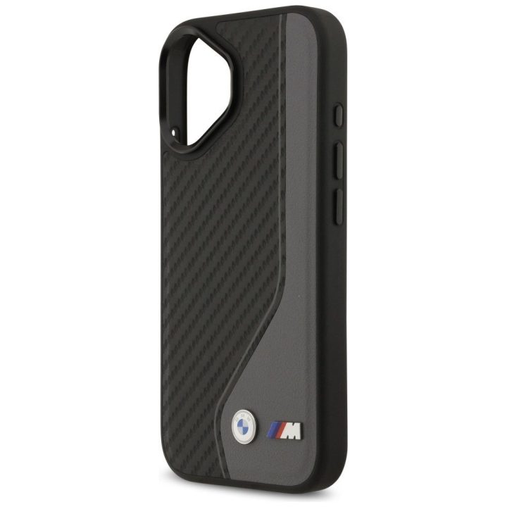 Dėklas telefonui iPhone 17 su MagSafe juodas ir pilkas BMW