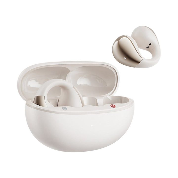 Belaidės ausinės su kabliuku Bluetooth 5.4 IPX4 baltos QCY Crossky C30