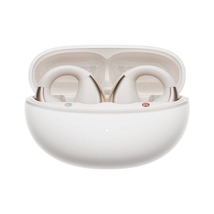 Belaidės ausinės su kabliuku Bluetooth 5.4 IPX4 baltos QCY Crossky C30