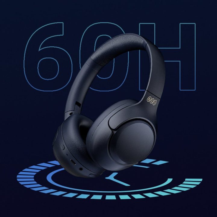 Ausinės virš ausų su ANC ir Bluetooth 5.4 QCY H3 juodos