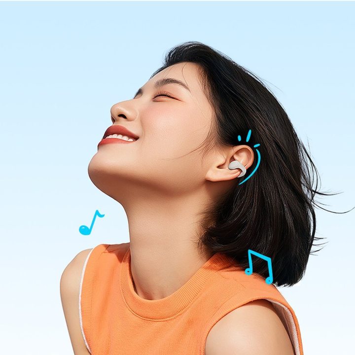 Belaidės ausinės su ENC ir Bluetooth 5.4 QCY Crossky C10 baltos