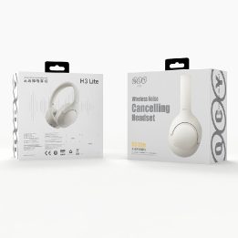 Ausinės virš ausų su ANC ir Bluetooth 5.3 QCY H3 Lite baltos