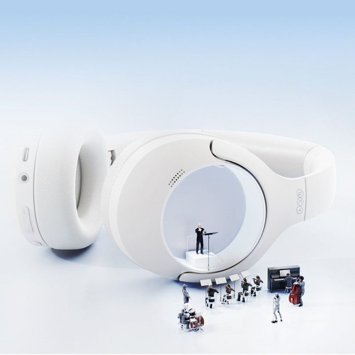 Ausinės virš ausų su ANC ir Bluetooth 5.3 QCY H3 Lite baltos
