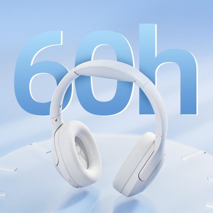 Ausinės virš ausų su ANC ir Bluetooth 5.3 QCY H3 Lite baltos