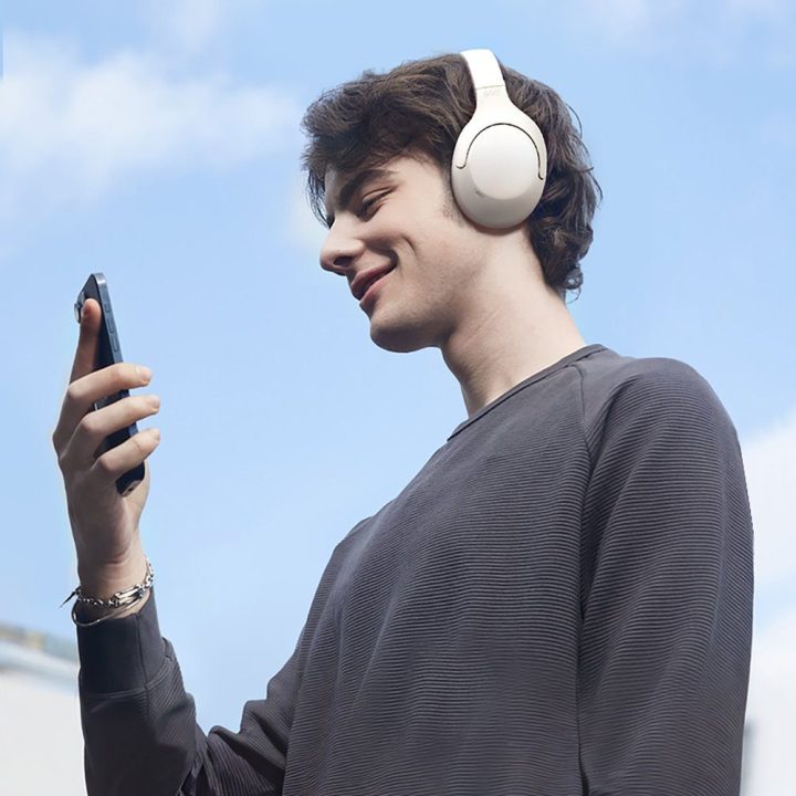Ausinės virš ausų su ANC ir Bluetooth 5.3 QCY H3 Lite baltos