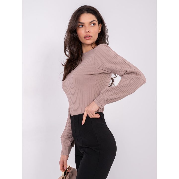 Palaidinė moterims tamsiai smėlio spalvos basic stiliaus