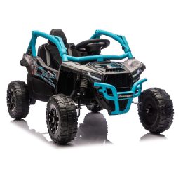 Elektrinis automobilis vaikams 24V 5Ah Kawasaki JS330 juodas ir mėlynas
