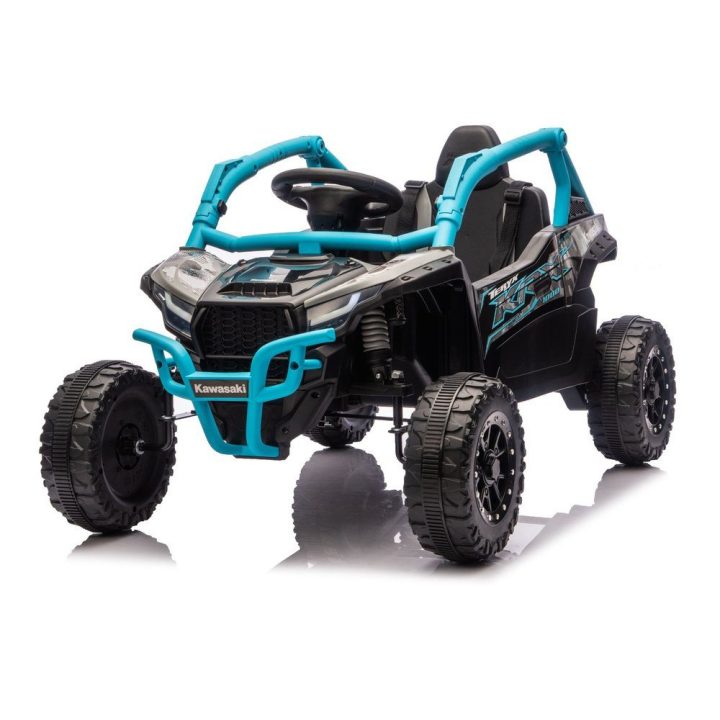 Elektrinis automobilis vaikams 24V 5Ah Kawasaki JS330 juodas ir mėlynas