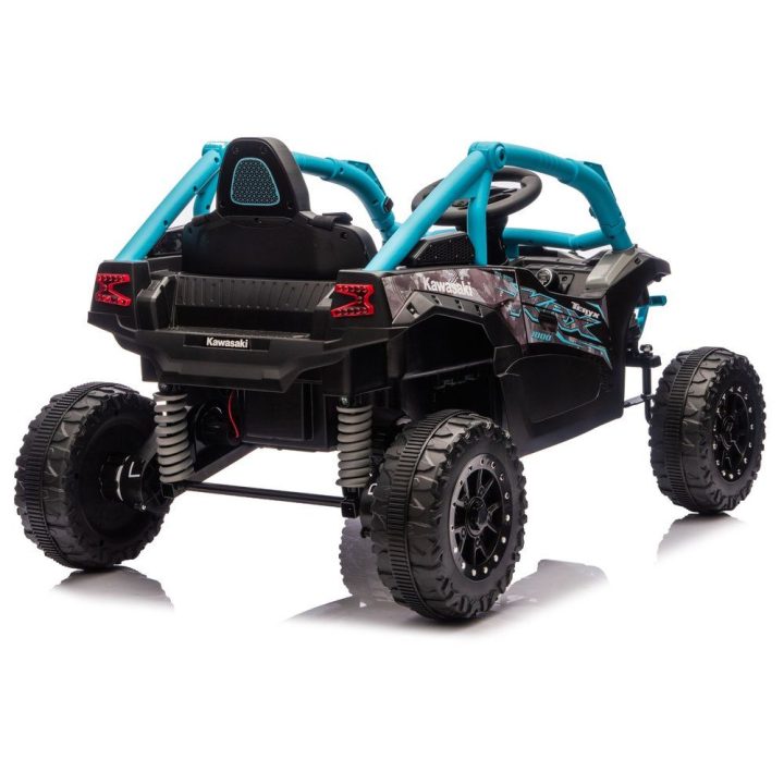 Elektrinis automobilis vaikams 24V 5Ah Kawasaki JS330 juodas ir mėlynas