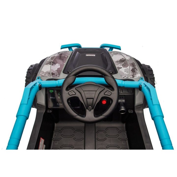 Elektrinis automobilis vaikams 24V 5Ah Kawasaki JS330 juodas ir mėlynas