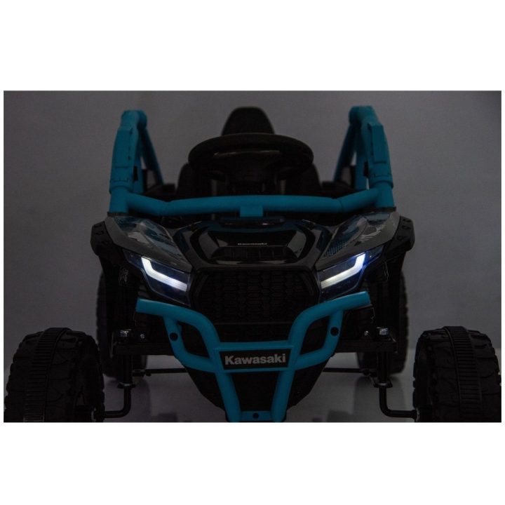 Elektrinis automobilis vaikams 24V 5Ah Kawasaki JS330 juodas ir mėlynas