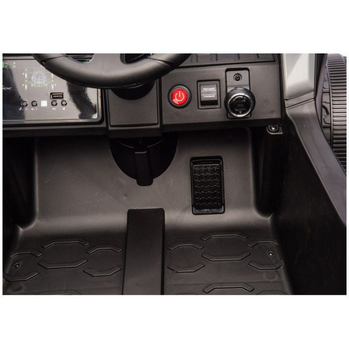 Elektrinis automobilis vaikams 24V 5Ah Kawasaki JS330 juodas ir mėlynas