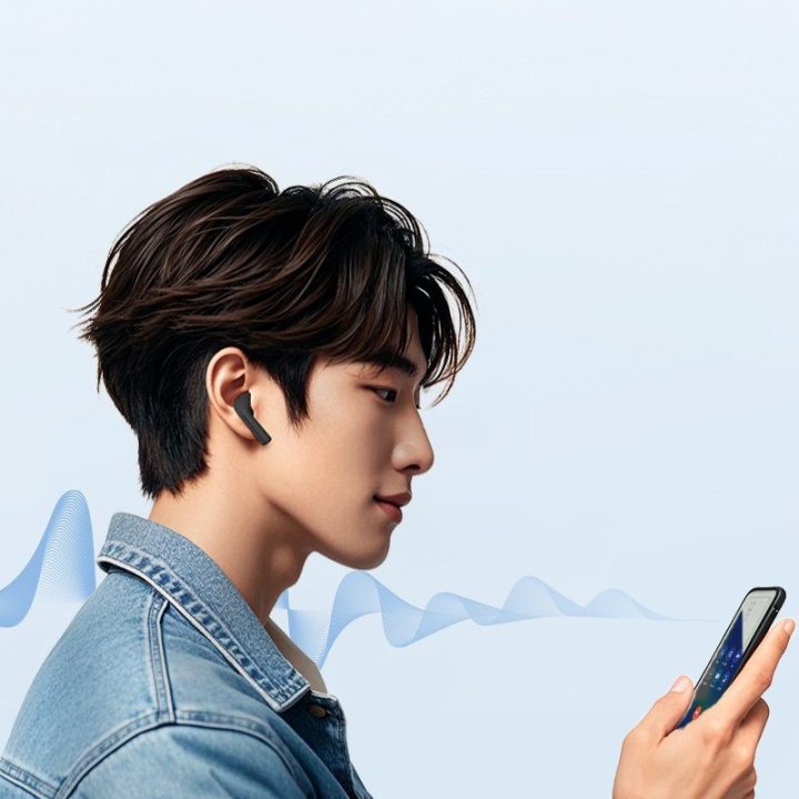 Ausinės į ausis su Bluetooth 5.4 ir LDAC QCY AilyBuds E10 juodos