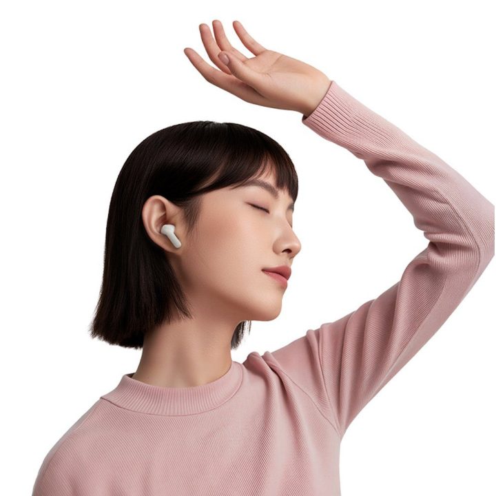 Ausinės į ausis su Bluetooth 5.4 ir ENC QCY Buds baltos