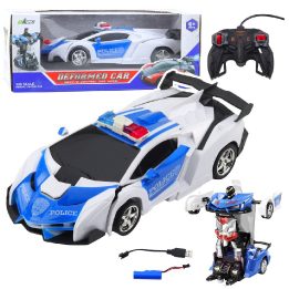 RC policijos automobilis-transformeris 2in1 1:18 vaikams
