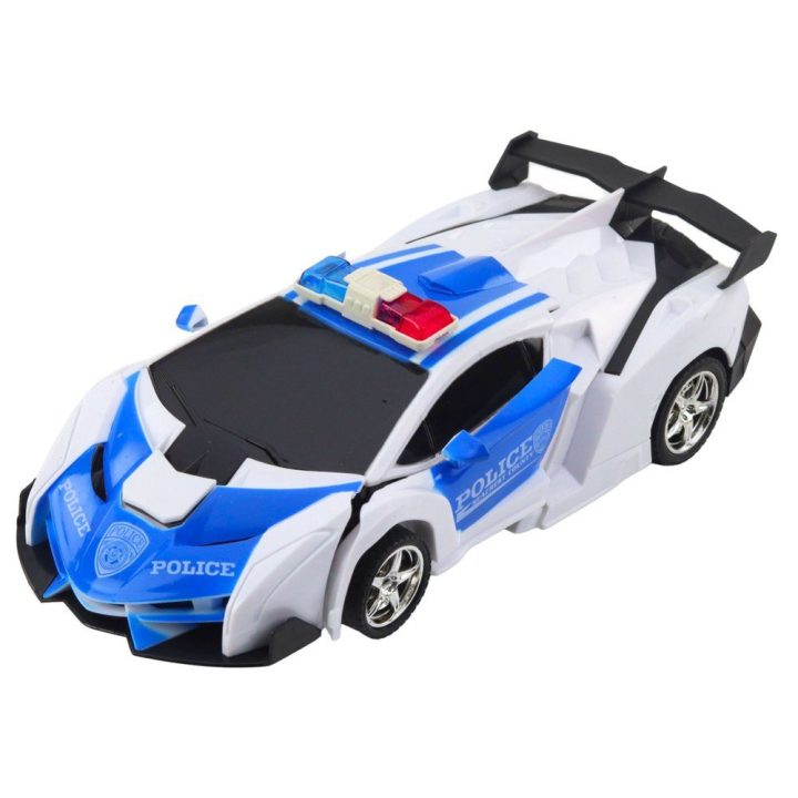 RC policijos automobilis-transformeris 2in1 1:18 vaikams