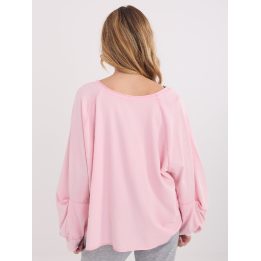 Palaidinė moteriška oversize šviesiai rožinė
