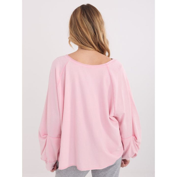 Palaidinė moteriška oversize šviesiai rožinė