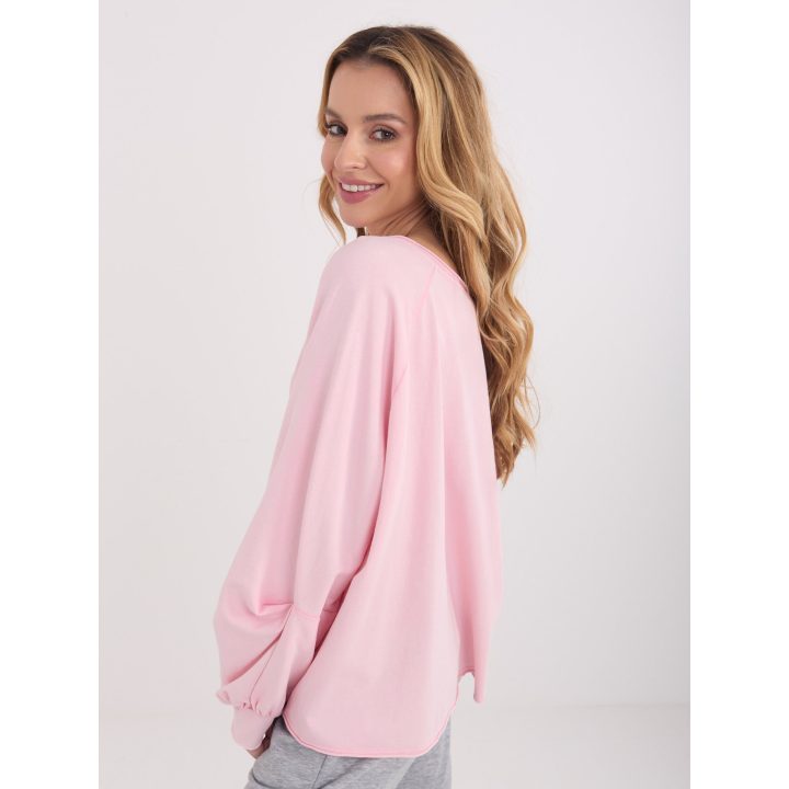 Palaidinė moteriška oversize šviesiai rožinė