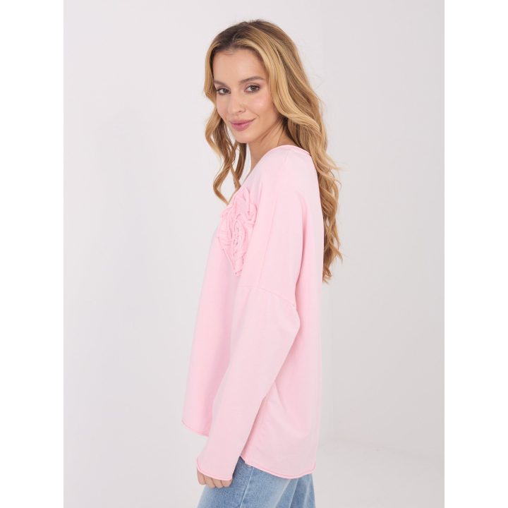Palaidinė moteriška oversize šviesiai rožinė