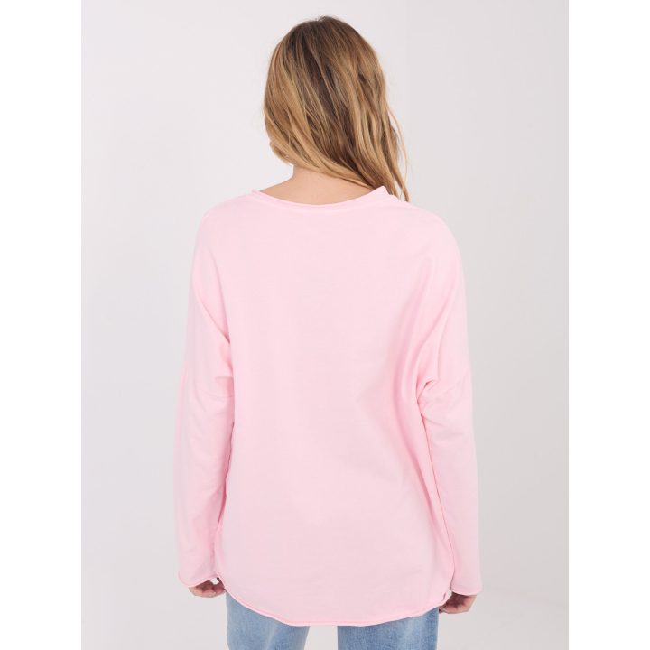 Palaidinė moteriška oversize šviesiai rožinė
