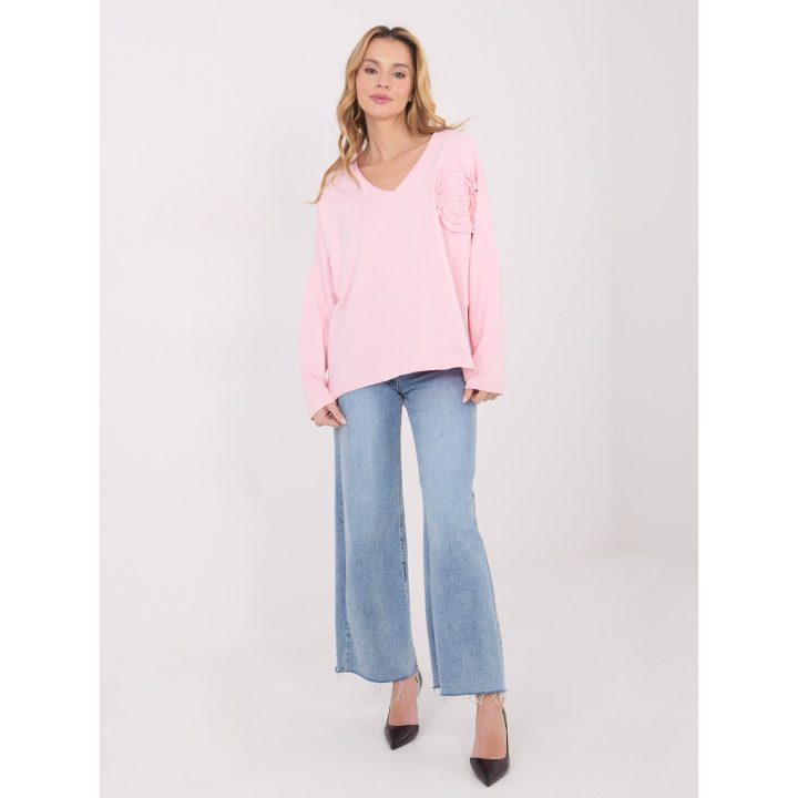 Palaidinė moteriška oversize šviesiai rožinė