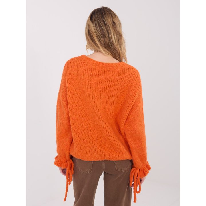 Megztinis moteriškas oversize oranžinis