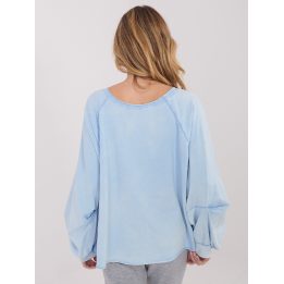 Palaidinė moteriška oversize šviesiai mėlyna