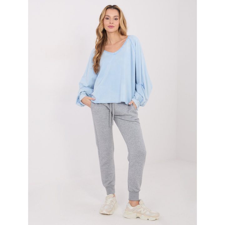 Palaidinė moteriška oversize šviesiai mėlyna