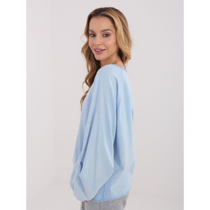 Palaidinė moteriška oversize šviesiai mėlyna