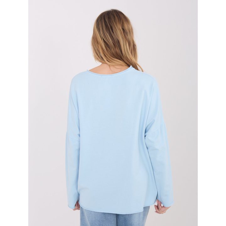 Palaidinė moteriška oversize šviesiai mėlyna