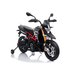 Elektrinis vaikiškas motociklas Aprilia A007 juodas