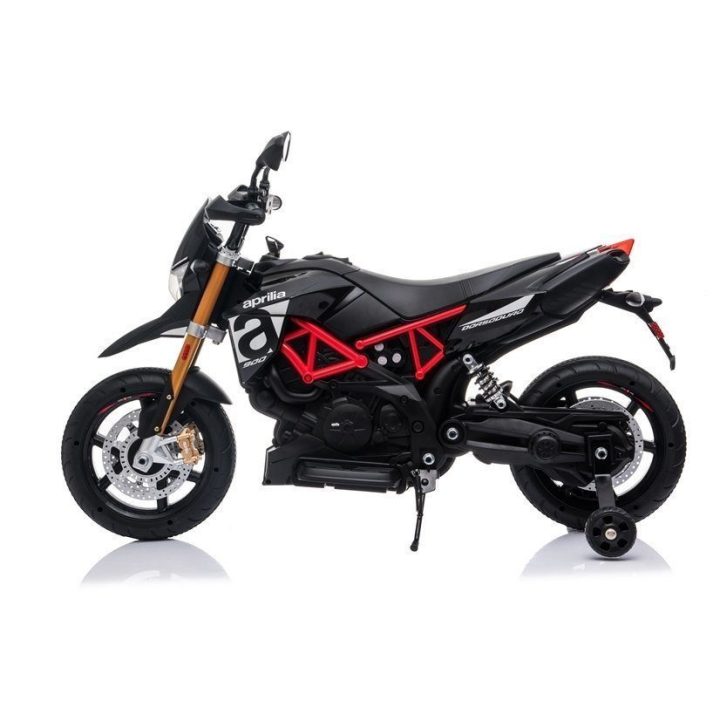 Elektrinis vaikiškas motociklas Aprilia A007 juodas
