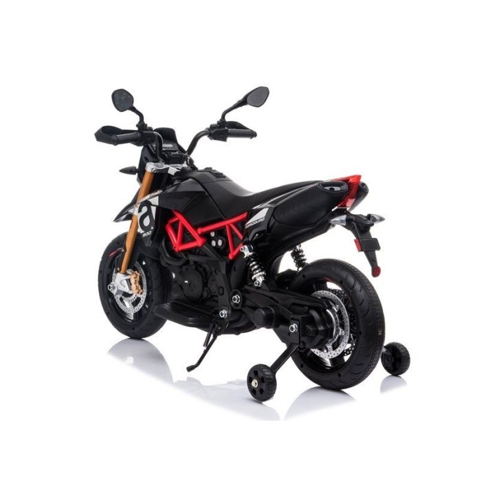 Elektrinis vaikiškas motociklas Aprilia A007 juodas
