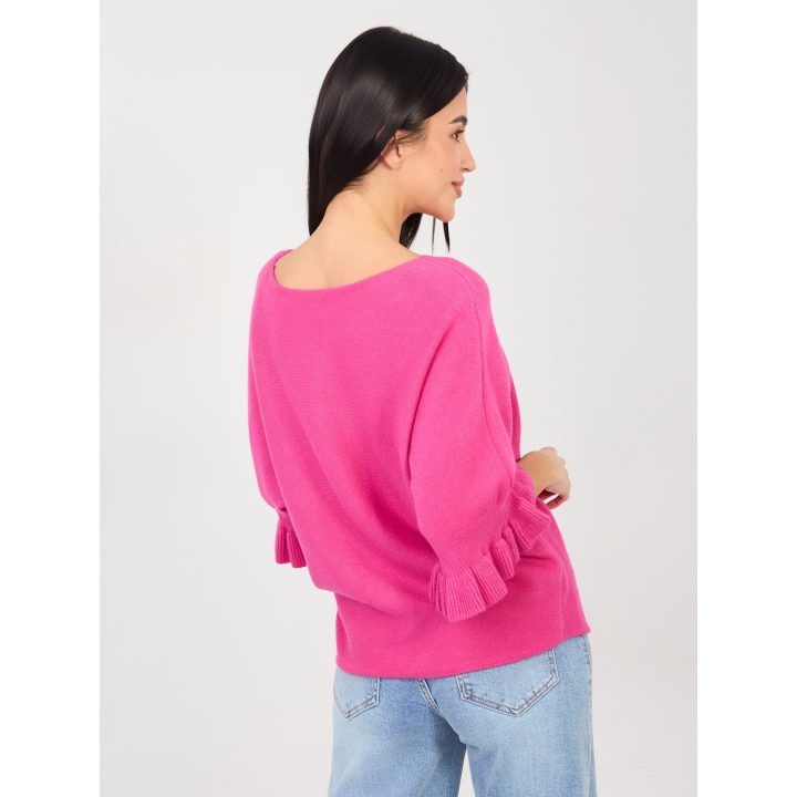Megztinis oversize fuksijos spalvos