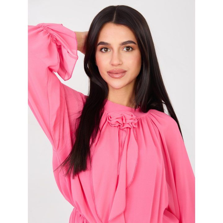 Suknelė elegantiška tamsiai rožinė
