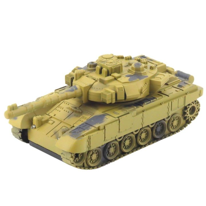 RC tankas T90 su šviesomis ir garsais 1:18 mastelio
