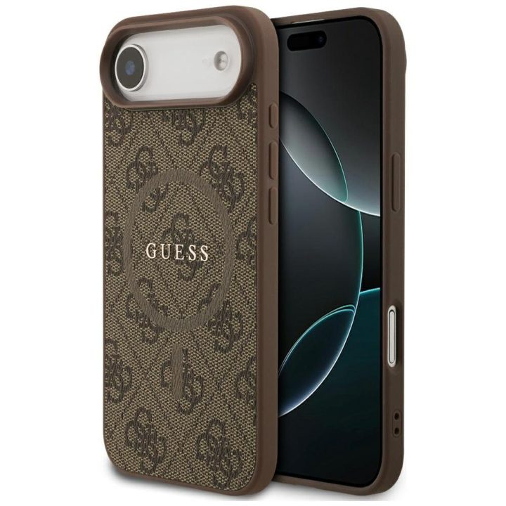 Dėklas telefonui iPhone 17 Air su MagSafe ruda Guess