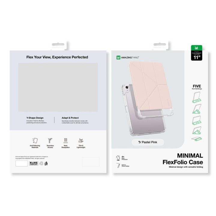 Dėklas iPad Air M3 11 colių pastelinės rožinės spalvos AmazingThing