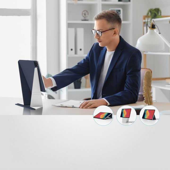 Dėklas iPad Air M3 11 colių su stovu mėlynas AmazingThing