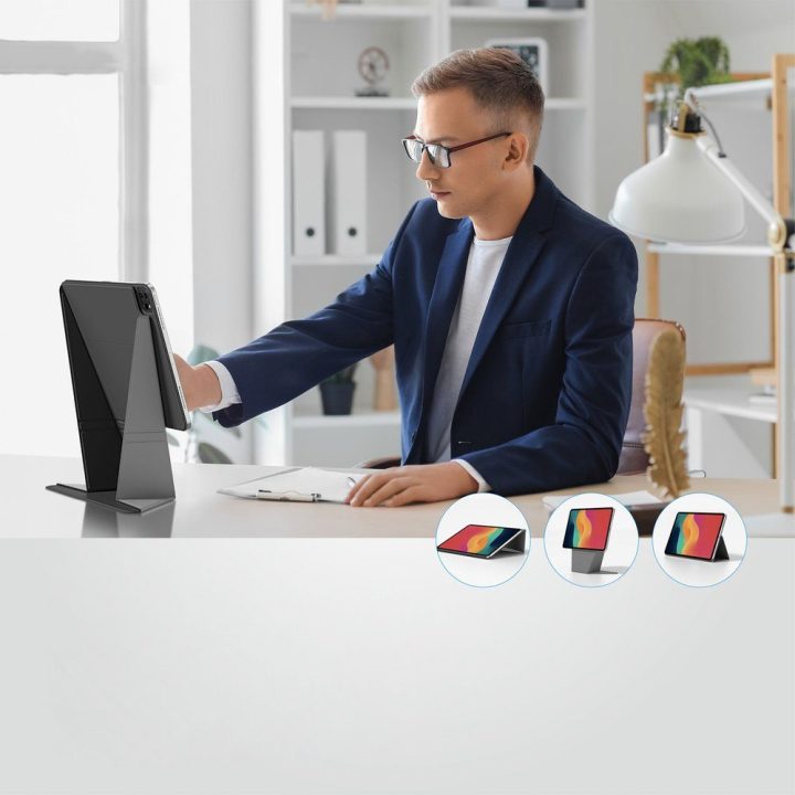 Dėklas iPad Air M3 13 su stovu juodas AmazingThing